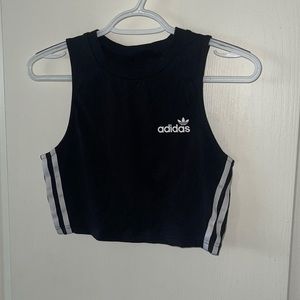 Black adidas crop tank top